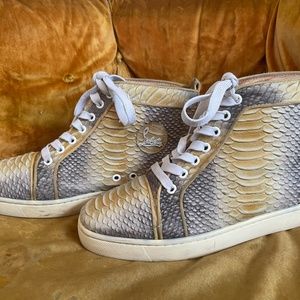 Christian Louboutin Rantus Orlato Men's High Top Python Sneakers